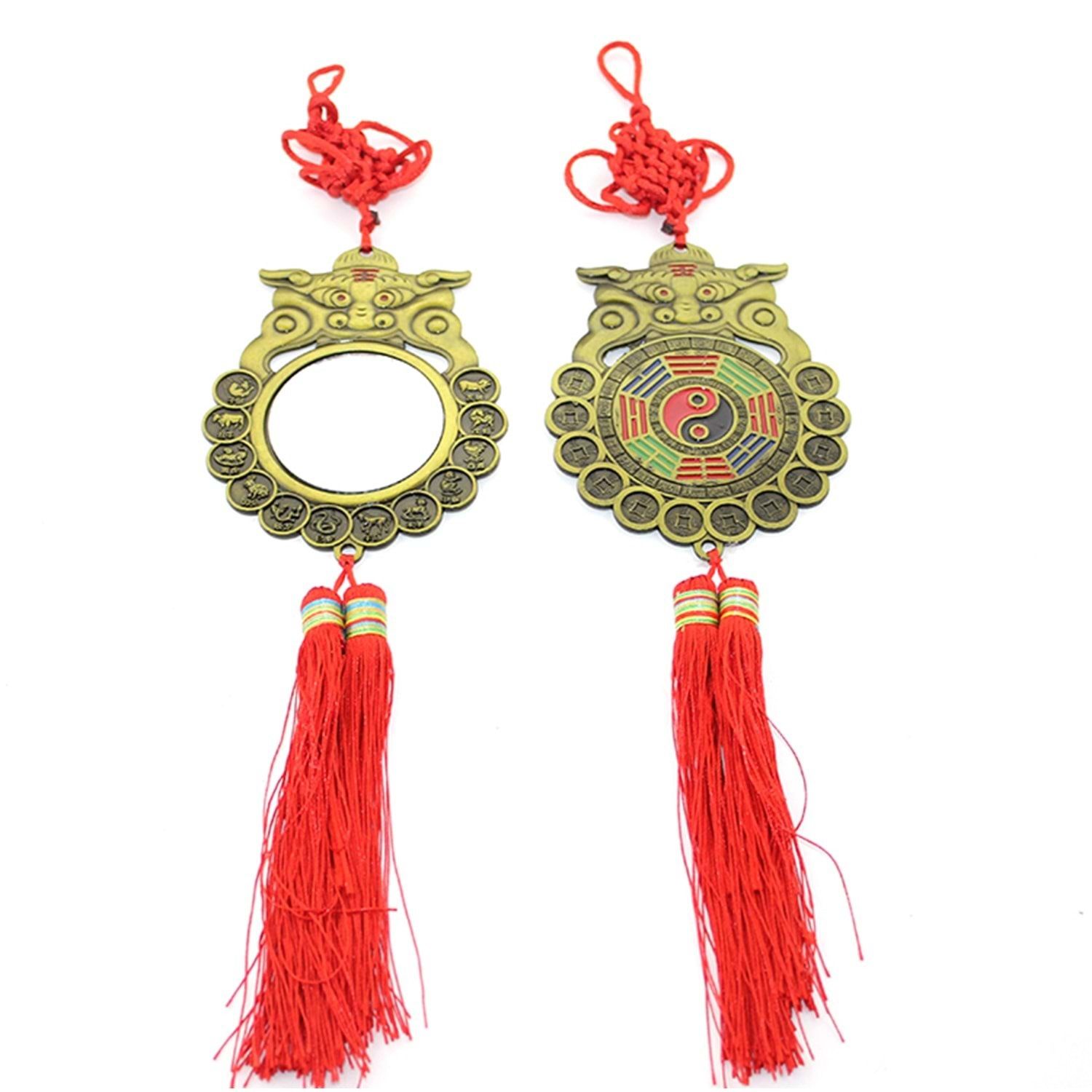 Çin Feng Shui Bagua Metal Ayna İyi Şans Servet Duvar Süsü