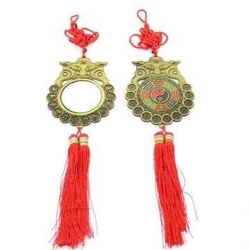Çin Feng Shui Bagua Metal Ayna İyi Şans Servet Duvar Süsü