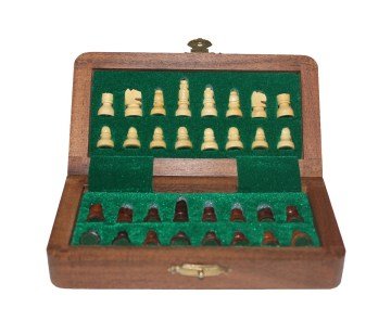 Ahşap Manyetik Satranç Takımı (15 cm)