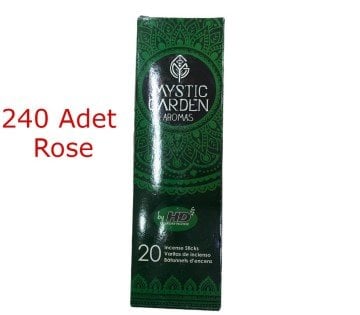 HD Mystic Garden Rose Gül Aromalı Çubuk Tütsü İncense Sticks (240 Adet)