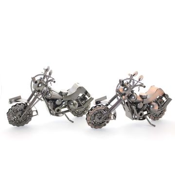Dekoratif Bilyeli Metal Model Motorsiklet Maketi (27 cm)