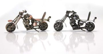 Dekoratif Bilyeli Metal Model Motorsiklet Maketi (20 cm)
