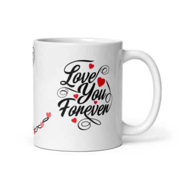 Love You Forever Temalı Sevgililer Günü Seramik Kupa Bardak