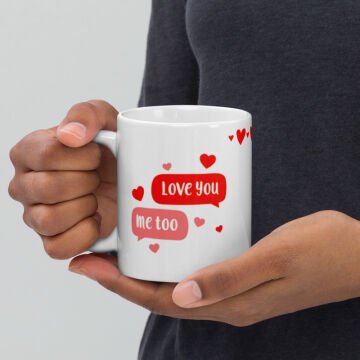 Love You Me To Temalı Sevgililer Günü Seramik Kupa Bardak