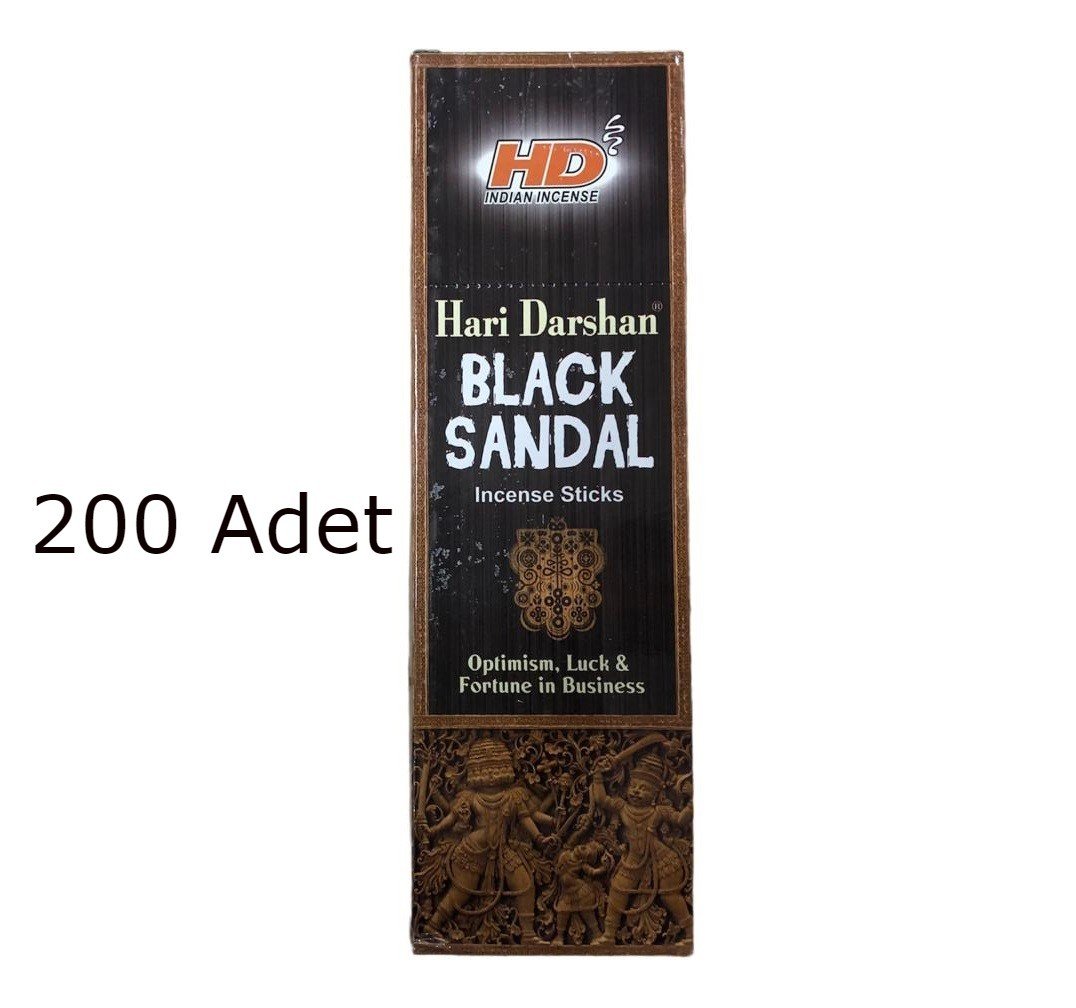 HD Siyah Sandal Kokulu Çubuk Tütsü Black Sandal İncense Sticks (200 Adet)