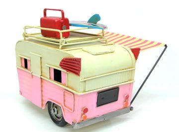 Dekoratif Eskitme Metal Tenteli Karavan Fotoğraf Çerçevesi