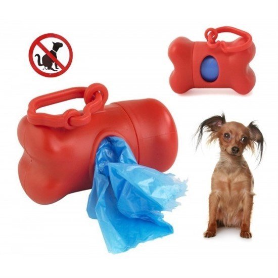 Kemik Şeklinde Kedi Köpek Dışkı Taşıma Kutusu ve Poşeti