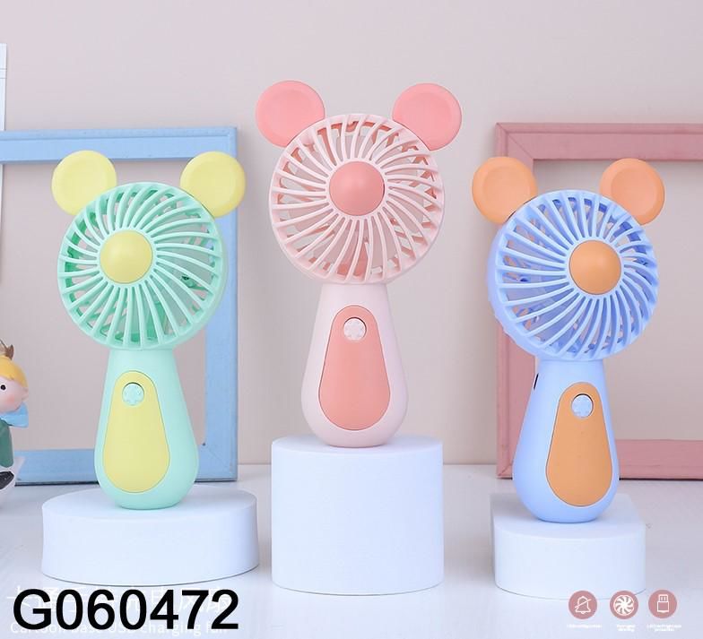 Mini Usb Şarjlı El Fanı Ayıcık Tasarım Masa Üstü Vantilatör