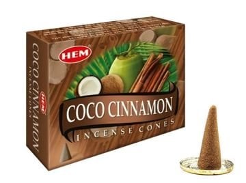 Hem Coco Cinnamon Cones Hindistan Tarçın Konik Tütsü (120 Adet)