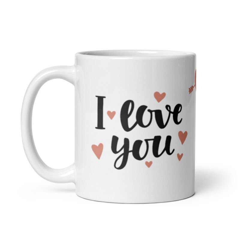 I Love You Temalı Sevgililer Günü Seramik Kupa Bardak