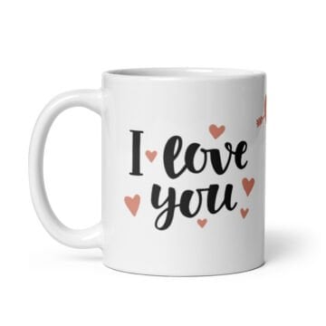 I Love You Temalı Sevgililer Günü Seramik Kupa Bardak