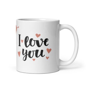 I Love You Temalı Sevgililer Günü Seramik Kupa Bardak
