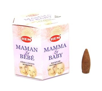 Hem Mama Baby Back Flow (Geri Akış) Cones Konik Tütsü (40 Adet)
