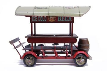 Dekoratif Eskitme Beer Bisiklet Tasarımlı Otobüs