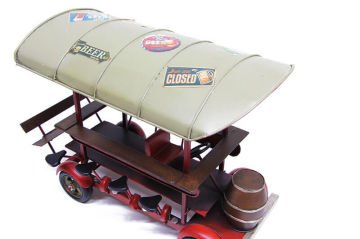 Dekoratif Eskitme Beer Bisiklet Tasarımlı Otobüs