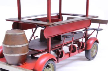 Dekoratif Eskitme Beer Bisiklet Tasarımlı Otobüs