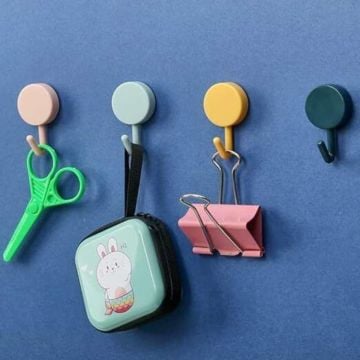 Renkli Tasarımlı Kendinden Yapışkanlı Duvar Askısı