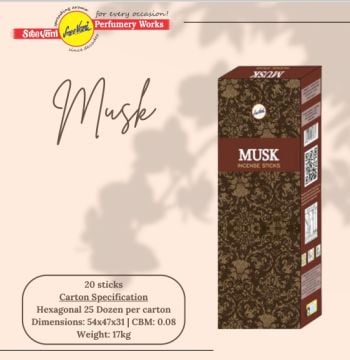 Sree Vani Musk Kokulu Çubuk Tütsü İncense Sticks (120 Adet)