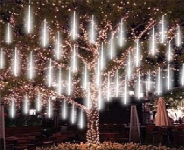 8 Tüp Dijital Akan Meteor Yağmur 220v Led Yılbaşı Süs (Beyaz)