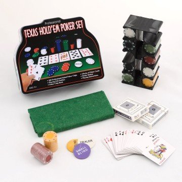200 Chip Metal Kutulu Texas Hold'em Poker Fişi Kağıt Oyunu