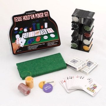 200 Chip Metal Kutulu Texas Hold'em Poker Fişi Kağıt Oyunu