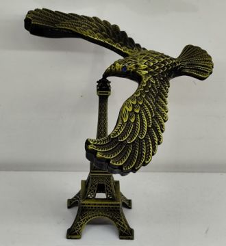 Dekoratif Metal Eyfel Kulesi Denge Kartal Biblo (10cm)