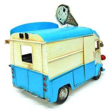 Dekoratif Eskitme Metal Dondurma Ice Cream Araba