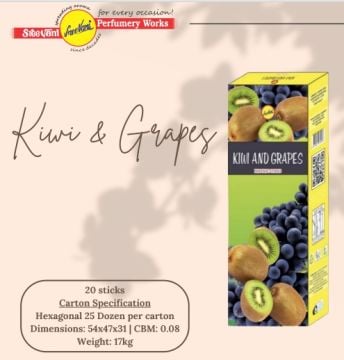 Sree Vani Kiwi & Grapes Çubuk Tütsü İncense Sticks (120 adet)