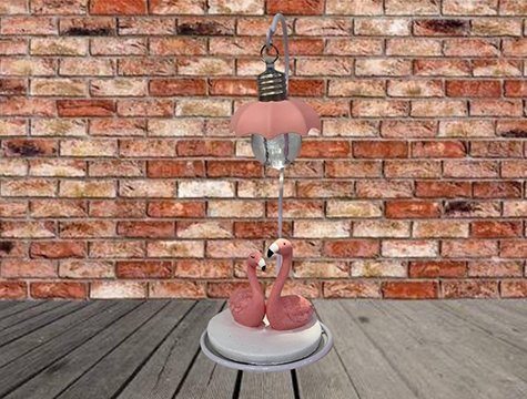 Dekoratif Polyester Kuğu Işıklı Biblo Masa Lambası