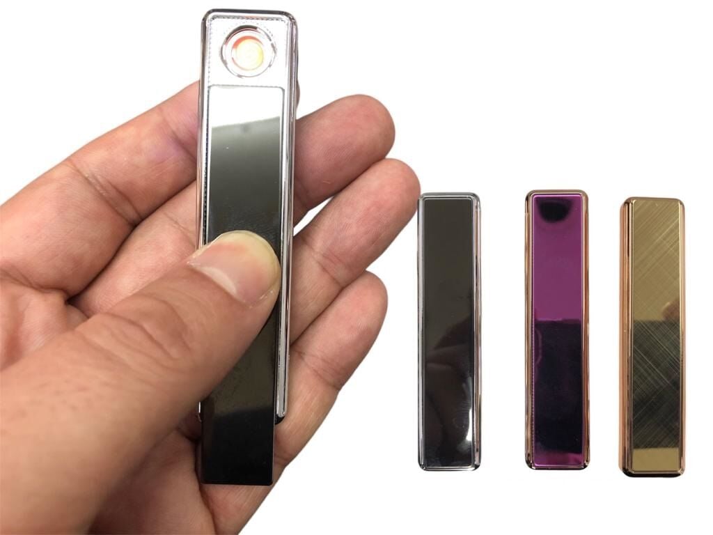 Metal Renkli Usb Kızaklı Şarjlı Çakmak