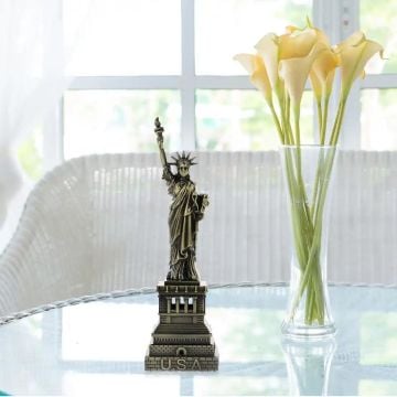Metal New York Amerika Özgürlük Heykeli Biblo (15 cm)