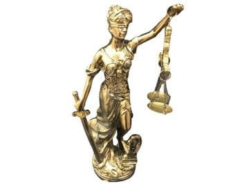 Dekoratif Adalet Tanrıçası Heykeli Themis Biblo