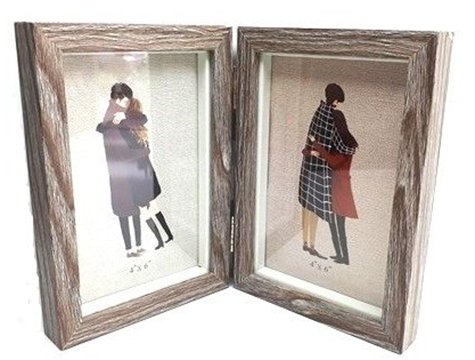 Dekoratif 2'li Ahşap Fotoğraf Çerçevesi
