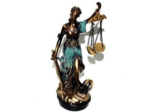 Adalet Tanrıçası Themis Terazisi Heykeli