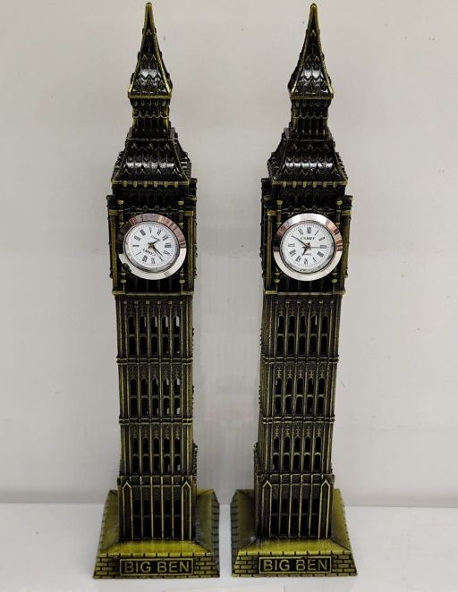 Vintage Metal İngiltere London Big Ben Saat Kulesi  (23 cm)