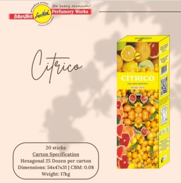 Sree Vani  Limon & Greyfurt Çubuk Tütsü İncense Sticks (120 adet)