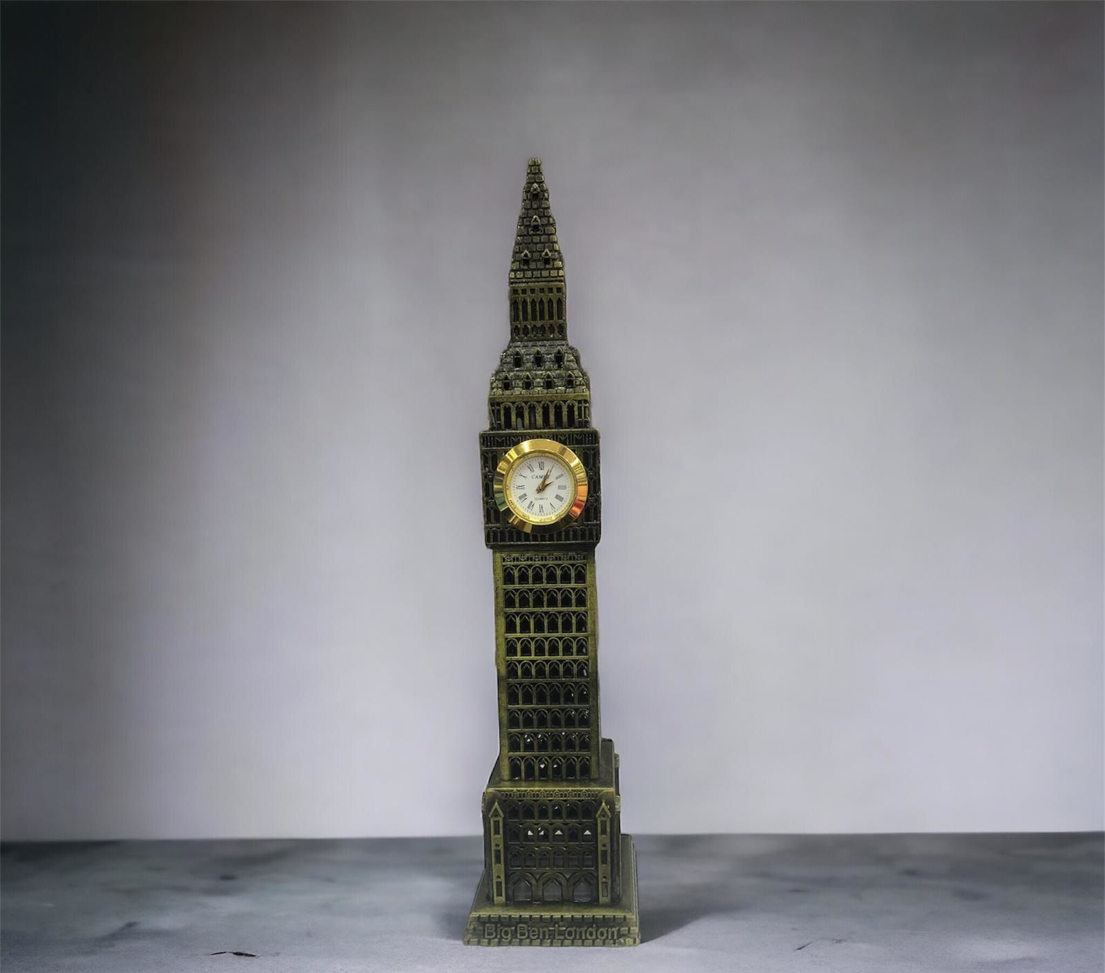Vintage Metal İngiltere London Big Ben Saat Kulesi  (23 cm)