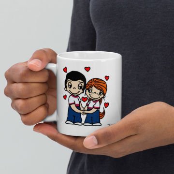 Love Is Temalı Sevgililer Günü Seramik Kupa Bardak