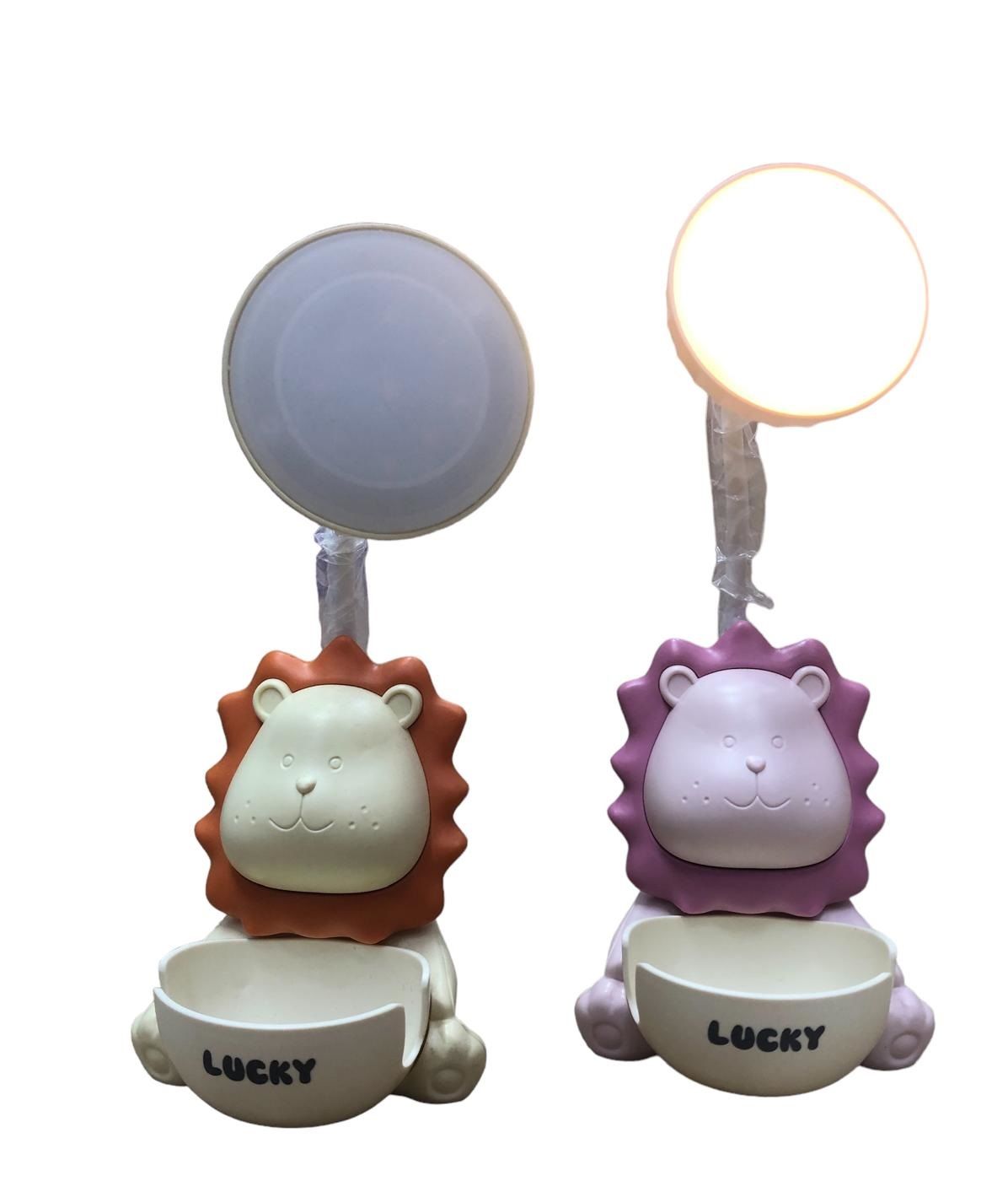 Usb Şarjlı Şanslı Aslan Masa Lambası