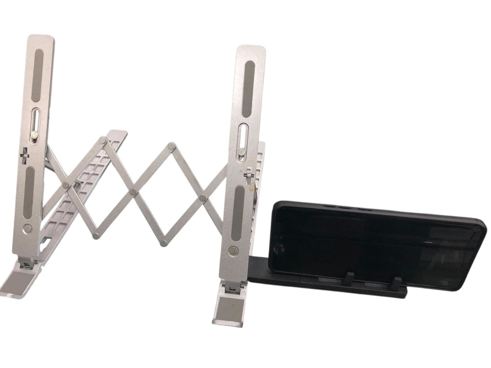 Ergonomik Metal Laptop Tablet Standı 10 Kademeli (24 cm x 21 cm)