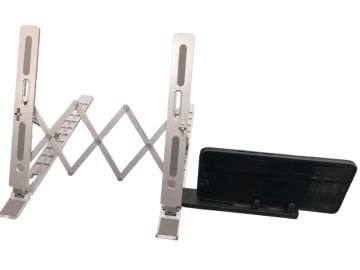 Ergonomik Metal Laptop Tablet Standı 10 Kademeli (24 cm x 21 cm)