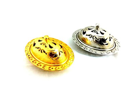 Osmanlı Motifli Oval Metal Lokumluk ve Şekerlik