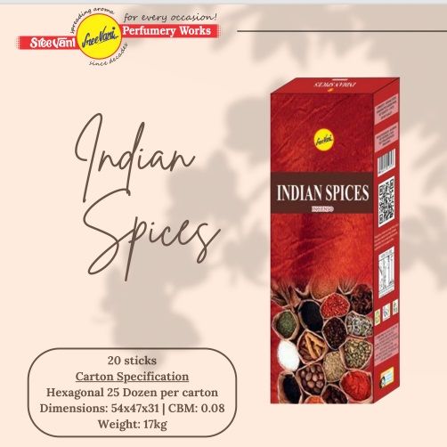 Sree Vani İndian Spices Çubuk Tütsü İncense Sticks (120 Adet)