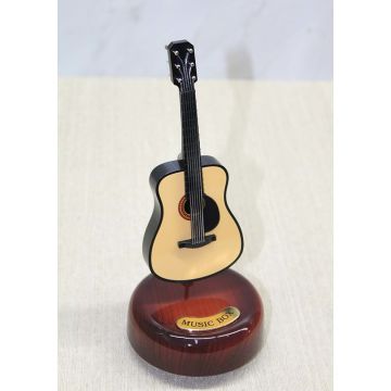 Dekoratif Dönen Kurmalı Gitar Müzik Kutusu