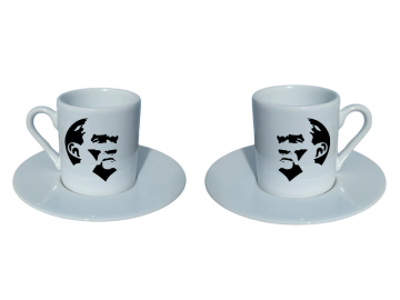 Mustafa Kemal Atatürk Tasarım 7 Nolu Tek Kişilik Kahve Fincan Takımı