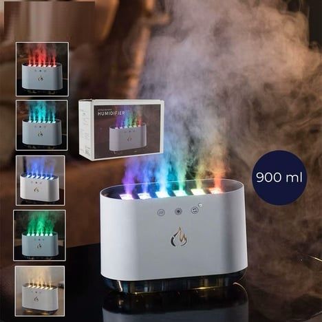 Alev Efektli Ultrasonik Oda Hava Nemlendirici 900 ml
