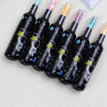 Astronot Temalı Fosforlu Kalem Seti 6'lı