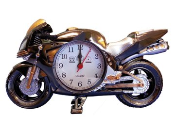 Dekoratif Motosiklet Şeklinde Alarmlı Masa Saati