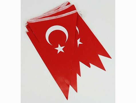 Üçgen Flama Türk Bayrağı Duvar Süsü
