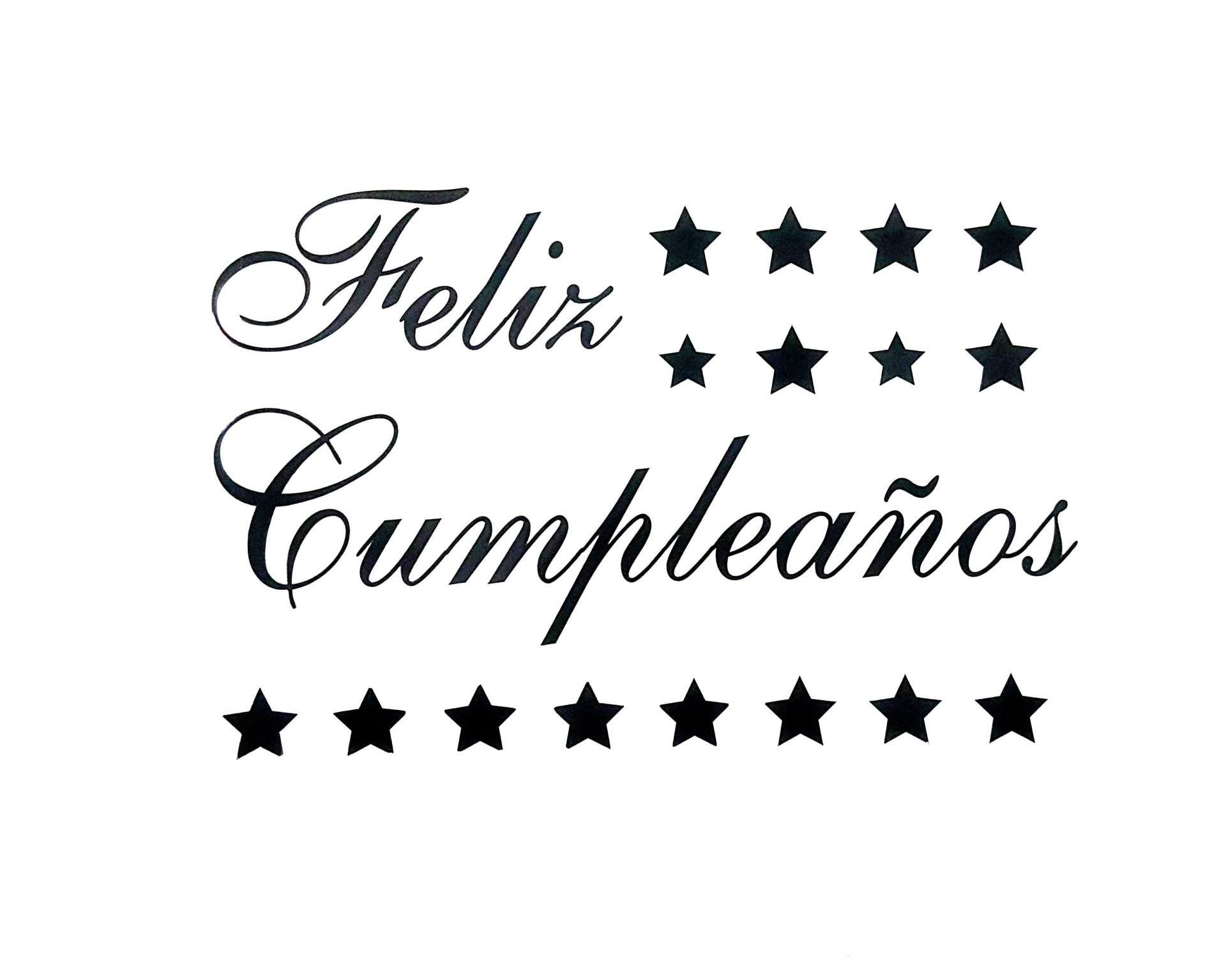 Yapışkanlı Siyah Feliz Compleanos Balon Sticker